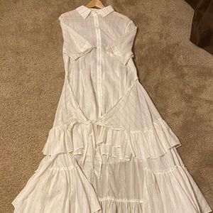 Wonderful white and gold dress.  BRAND NEW